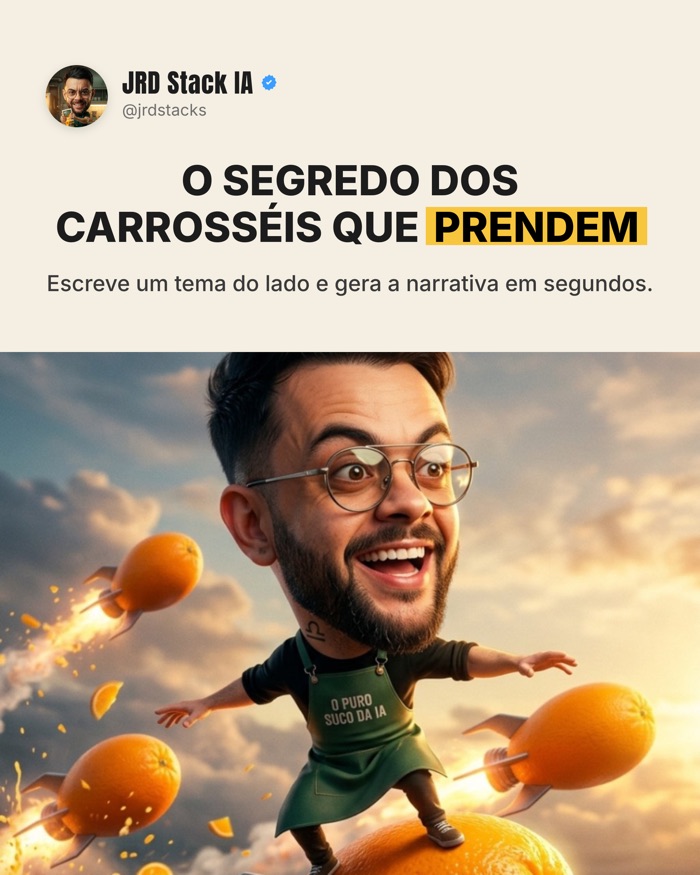 Anúncio com identidade da marca criado no Puro Suco da IA