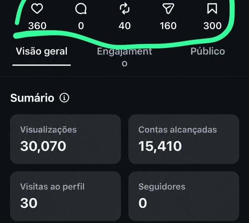 Insights do Instagram: 30.070 visualizações e 15.410 contas alcançadas
